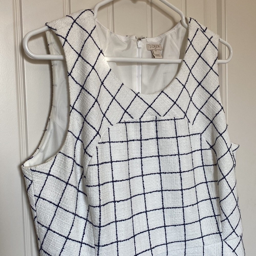 J.Crew white and navy dress - Picture 3 of 6